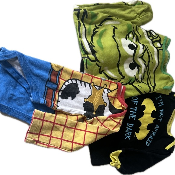 6-12 Month Character Bundle 3 Pieces Footies & Bodysuit - Picture 1 of 13